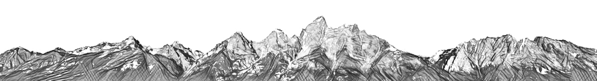 drawing of mountains