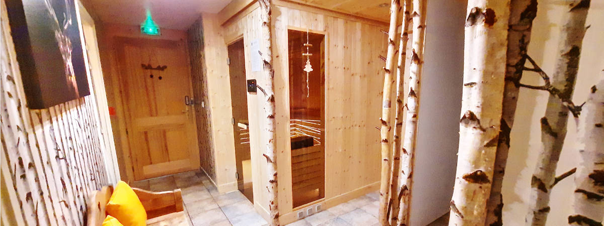 Nordic style Sauna in Chalet Chery, Morzine