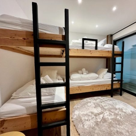 The bunk room can sleep 4 adults